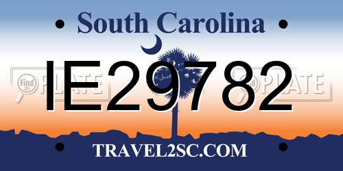 IE29782 South Carolina License Plate