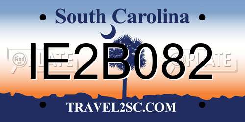 IE2B082 South Carolina License Plate
