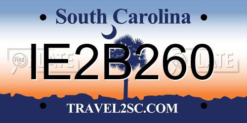 IE2B260 South Carolina License Plate
