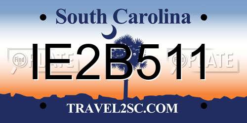 IE2B511 South Carolina License Plate
