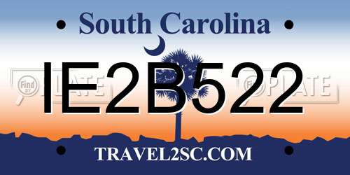 IE2B522 South Carolina License Plate