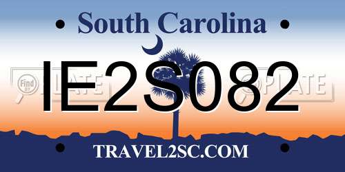 IE2S082 South Carolina License Plate