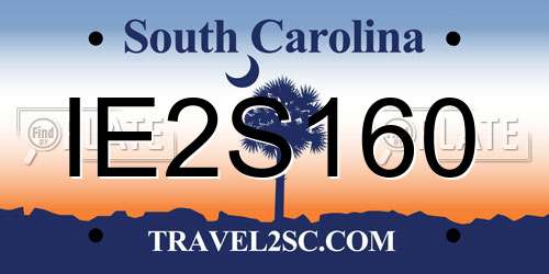 IE2S160 South Carolina License Plate