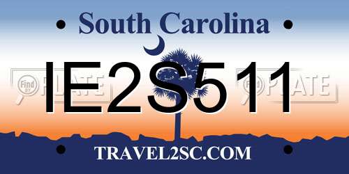 IE2S511 South Carolina License Plate
