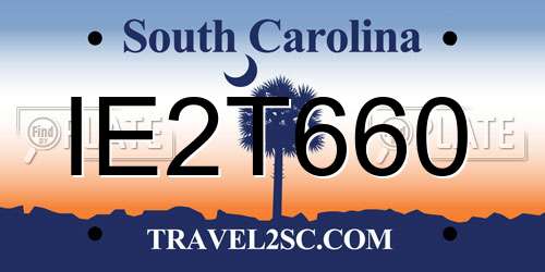IE2T660 South Carolina License Plate