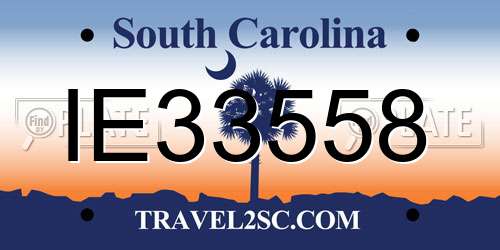 IE33558 South Carolina License Plate