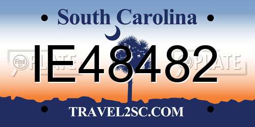IE48482 South Carolina License Plate