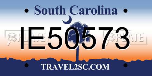 IE50573 South Carolina License Plate