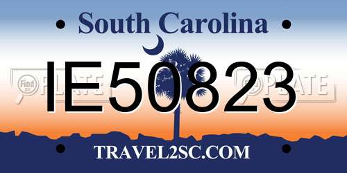 IE50823 South Carolina License Plate