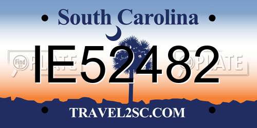 IE52482 South Carolina License Plate