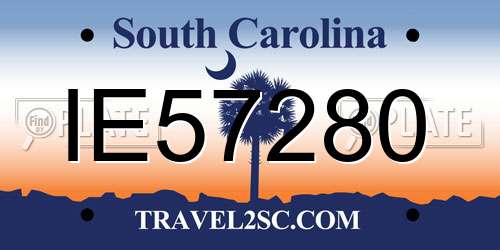 IE57280 South Carolina License Plate