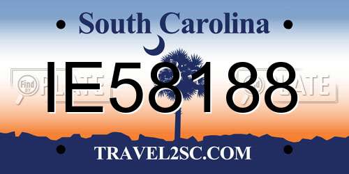 IE58188 South Carolina License Plate