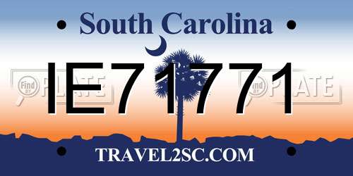 IE71771 South Carolina License Plate
