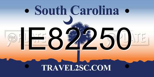 IE82250 South Carolina License Plate