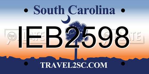 IEB2598 South Carolina License Plate