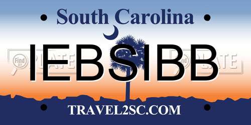 IEBSIBB South Carolina License Plate