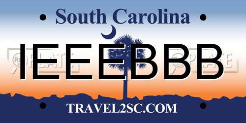 IEEEBBB South Carolina License Plate