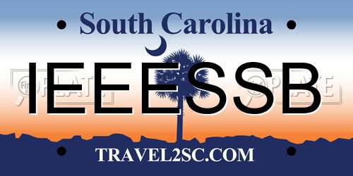 IEEESSB South Carolina License Plate