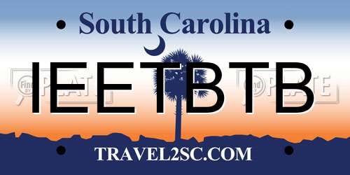 IEETBTB South Carolina License Plate