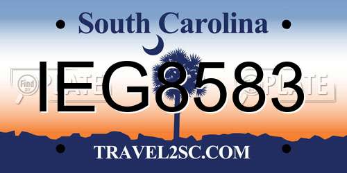 IEG8583 South Carolina License Plate