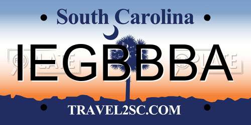 IEGBBBA South Carolina License Plate