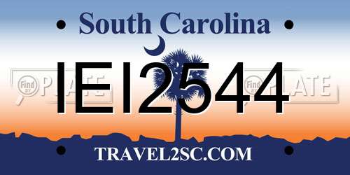 IEI2544 South Carolina License Plate
