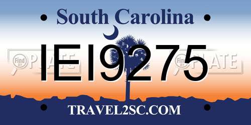 IEI9275 South Carolina License Plate