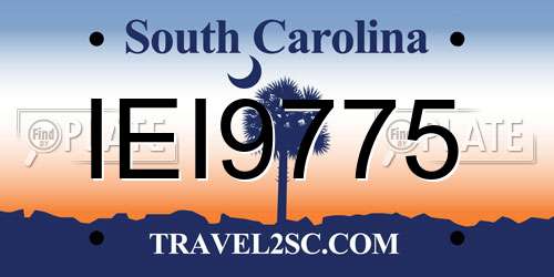 IEI9775 South Carolina License Plate