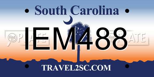 IEM488 South Carolina License Plate