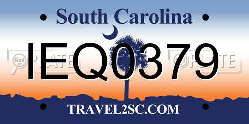 IEQ0379 South Carolina License Plate