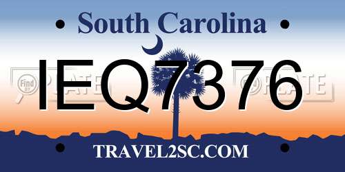 IEQ7376 South Carolina License Plate
