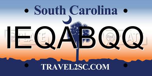 IEQABQQ South Carolina License Plate
