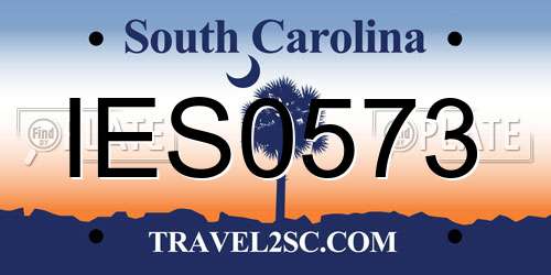 IES0573 South Carolina License Plate