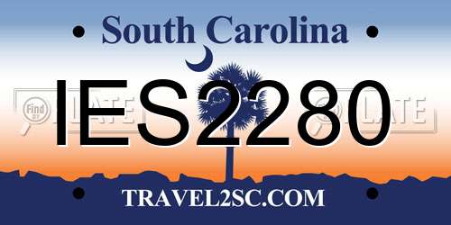 IES2280 South Carolina License Plate
