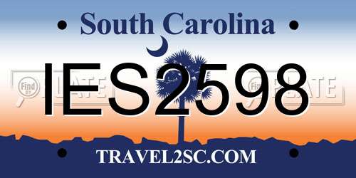 IES2598 South Carolina License Plate