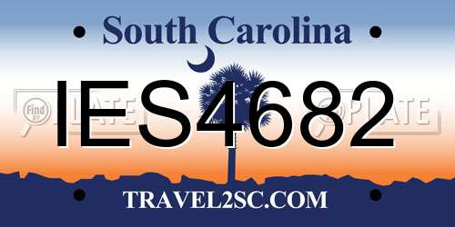 IES4682 South Carolina License Plate