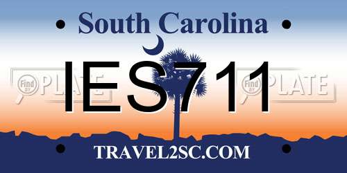 IES711 South Carolina License Plate