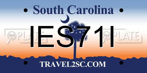 IES71I South Carolina License Plate