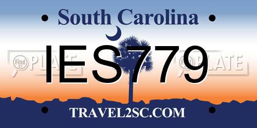 IES779 South Carolina License Plate