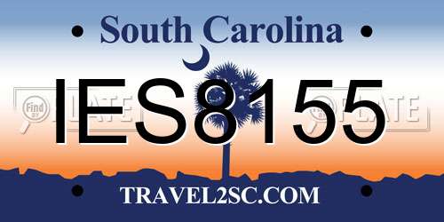 IES8155 South Carolina License Plate