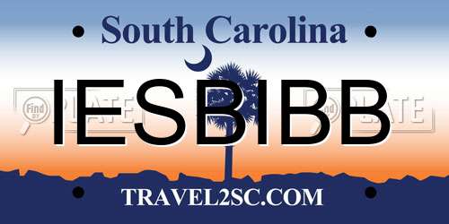 IESBIBB South Carolina License Plate