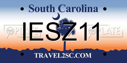 IESZ11 South Carolina License Plate