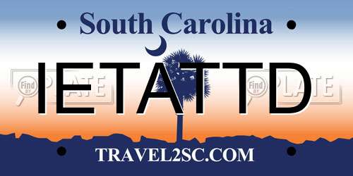 IETATTD South Carolina License Plate