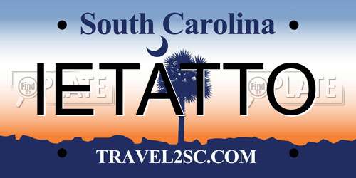 IETATTO South Carolina License Plate