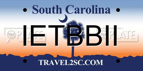 IETBBII South Carolina License Plate
