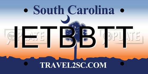 IETBBTT South Carolina License Plate