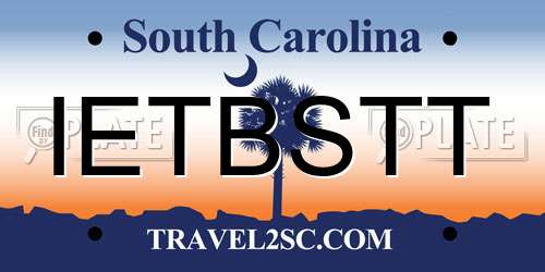 IETBSTT South Carolina License Plate