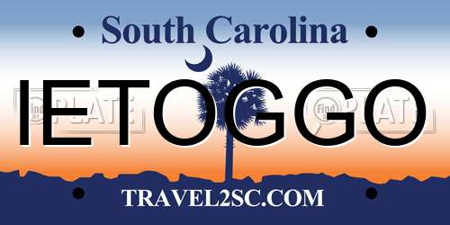 IETOGGO South Carolina License Plate