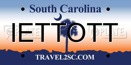 IETTOTT South Carolina License Plate