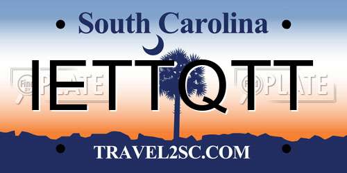 IETTQTT South Carolina License Plate